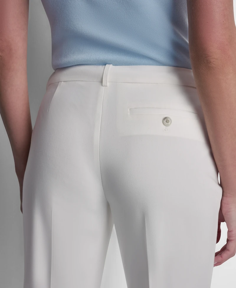 Dkny Petite Mid-Rise Modern Fit Flared Pants