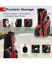 Mecale Lightweight Golf Stand Cart Bag with Shoulder Strap, Portable Carry Design