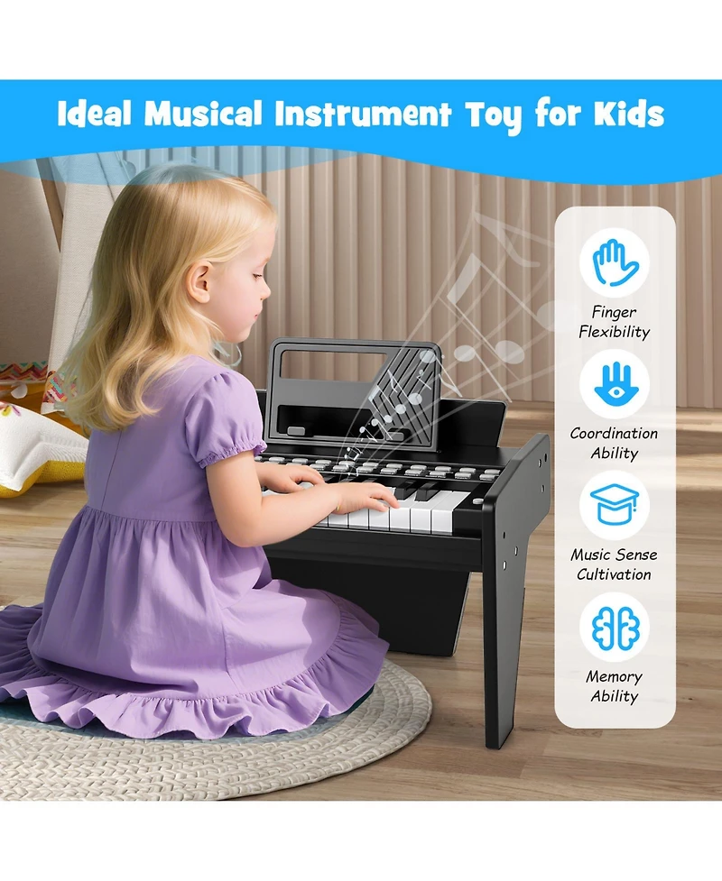 Mecale 25-Key Kids Piano Keyboard with Adjustable Speed & Volume, Fun Musical Toy for Beginners