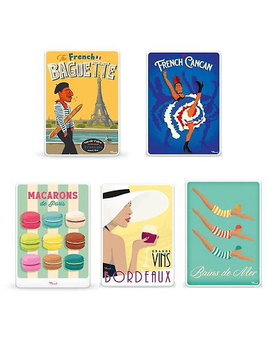 Sacre Marcel French Mini Tin Chocolate Wafers Bundle, 5-Pc.