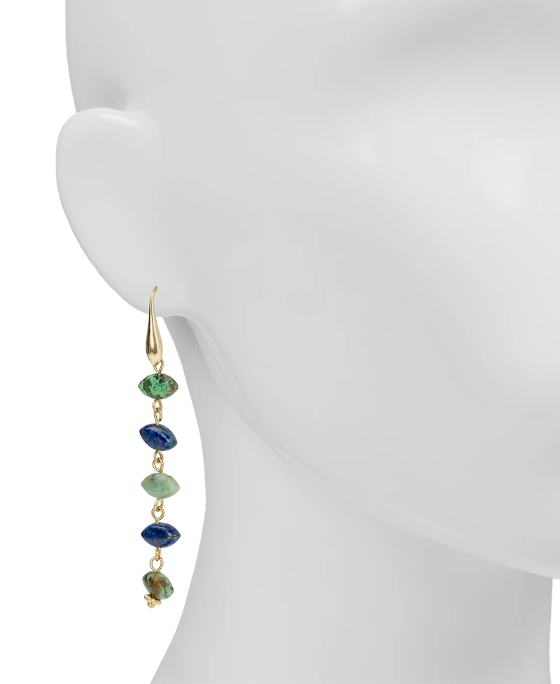 Patricia Nash Gold-Tone Plated 5 Stone Drop Earrings