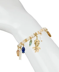 Patricia Nash Gold-Tone Plated Charm Stretch Bracelet