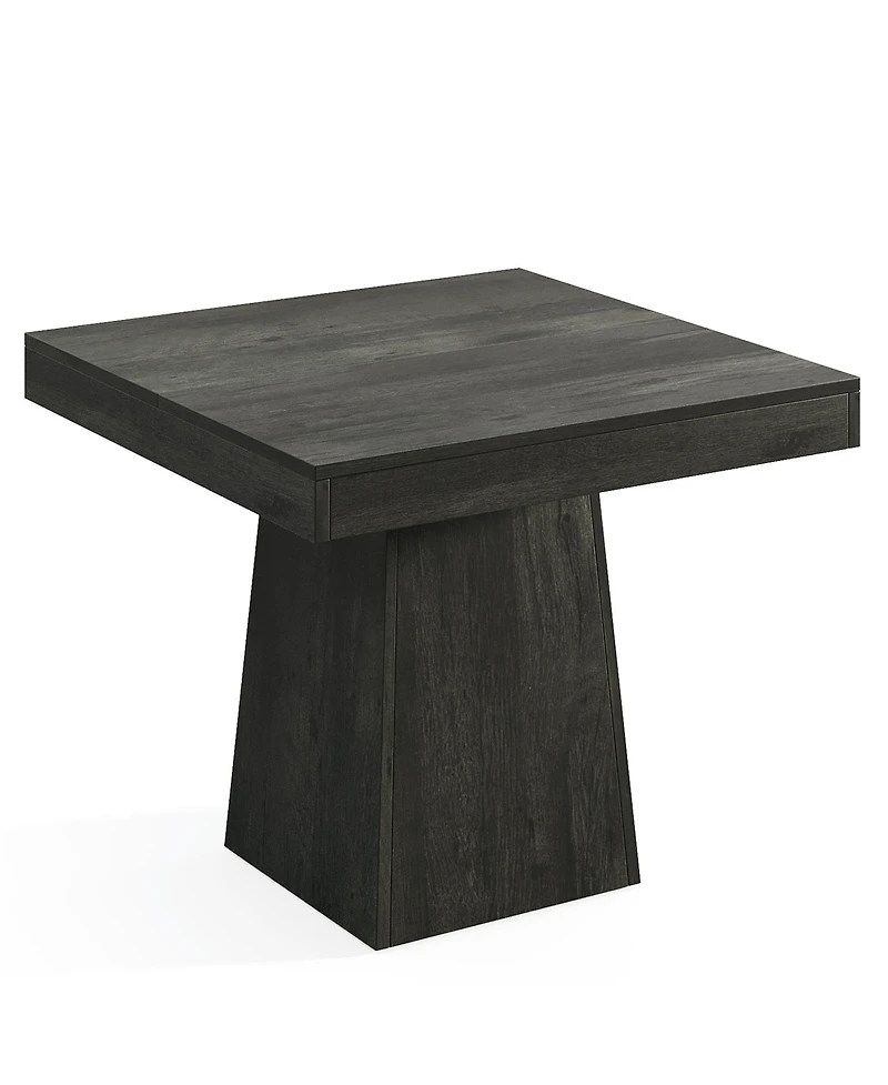 Tribesigns Square Dining Table for 4, 31.5-Inch Kitchen Table Small Dinner Table with Sturdy Pedestal Base, Farmhouse Dining Room Table, Gray