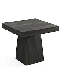 Tribesigns Square Dining Table for 4, 31.5-Inch Kitchen Table Small Dinner Table with Sturdy Pedestal Base, Farmhouse Dining Room Table, Gray