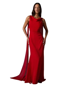 Coast Women's Cowl Back Crepe Maxi Dress