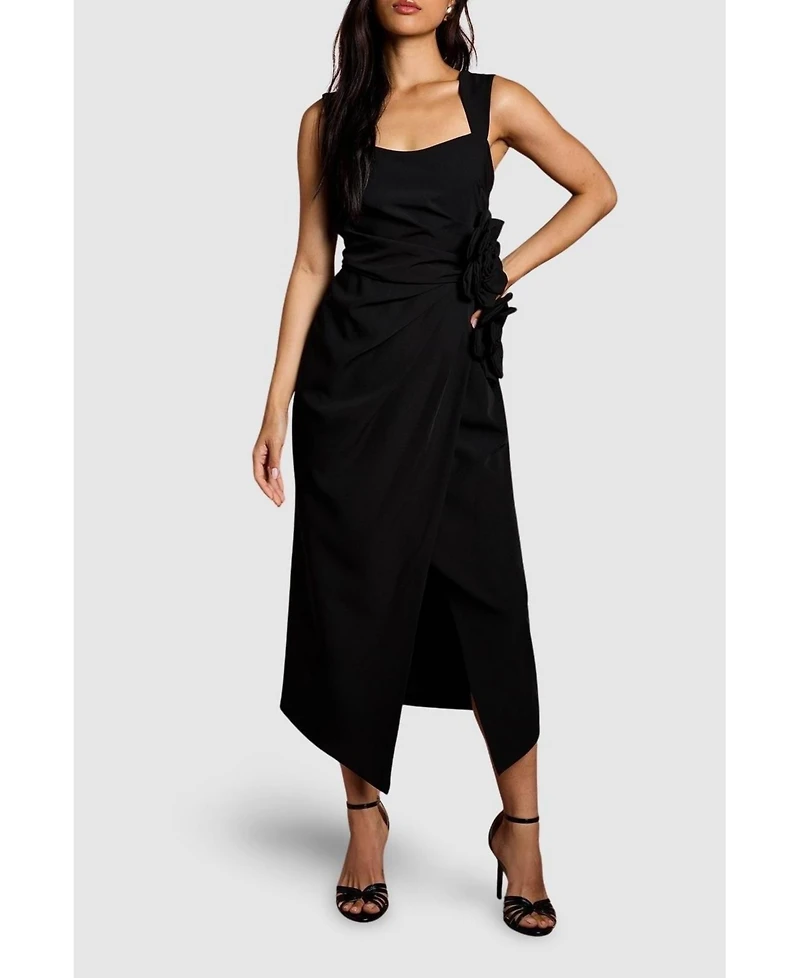 Coast Women's Corsage Pleated Pencil Midi Dress