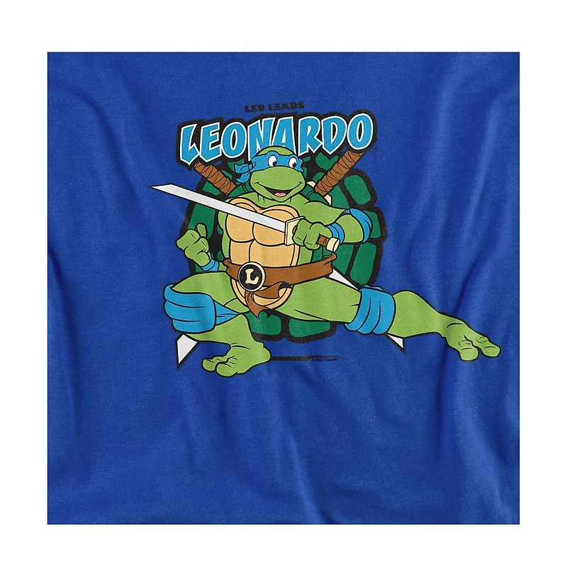 Teenage Mutant Ninja Turtles Men's Tmnt Leonardo Leads T-Shirt
