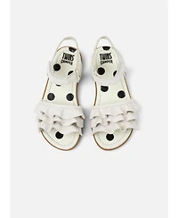Camper Girls Right Twins Leather 2-Strap Sandals