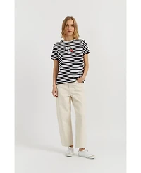 Chinti & Parker Women's Cotton Snoopy Breton Cherry T-Shirt