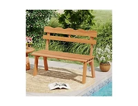 Slickblue Heavy-Duty 800 lb Capacity Acacia Wood Outdoor Garden Bench