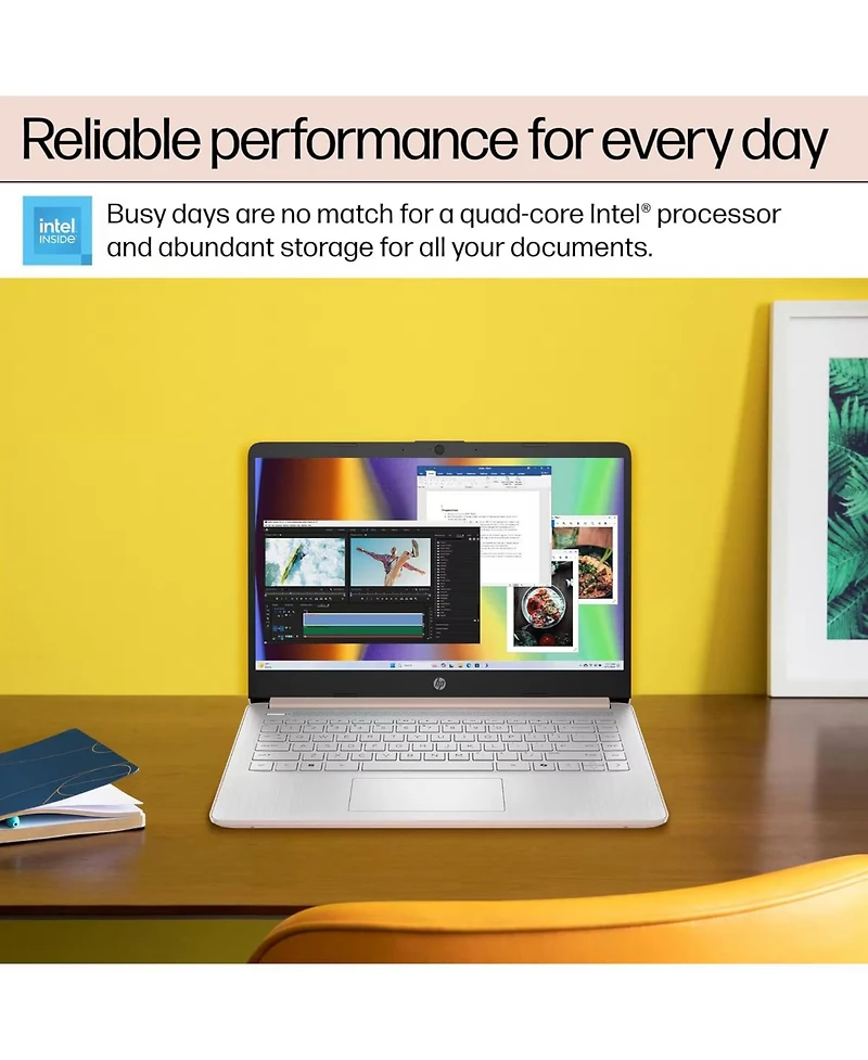 Hp Essential 14 Traditional Laptop 14" Hd Non-touch 60Hz Intel N-Series N150 Intel Graphics 8GB Ram 128GB eMMC Storage Windows 11 Home