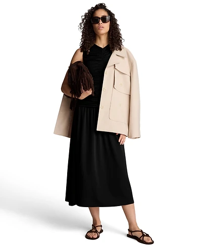 Kenneth Cole Women's Ruched A-Line Midi Dress