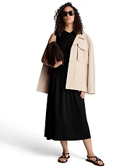 Kenneth Cole Women's Ruched A-Line Midi Dress