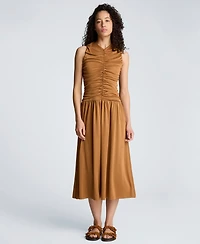 Kenneth Cole Women's Ruched A-Line Midi Dress
