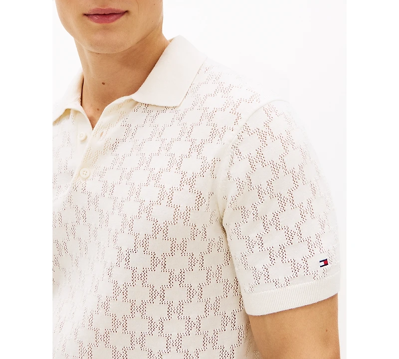 Tommy Hilfiger Men's Short-Sleeve Pointelle Polo Shirt
