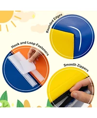 Mecale 10-Pc. Soft Pu Leather Foam Climbing Blocks Play Gym