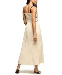 Lucky Brand Women's Contrast Piped Square Neck Dress