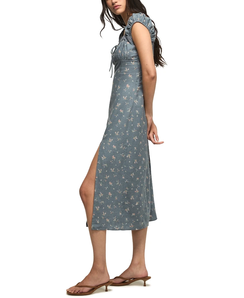 Lucky Brand Women's Sweetheart Cap Sleeve Midi Slip Dress