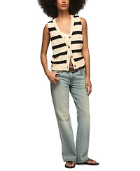 Lucky Brand Women's Sleeveless V-Neck Sweater Vest