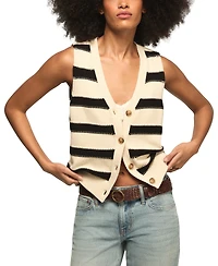 Lucky Brand Women's Sleeveless V-Neck Sweater Vest