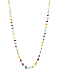 Effy Collection Multi-Gemstone (16 ct. t.w.) Necklace in Gold Over Silver