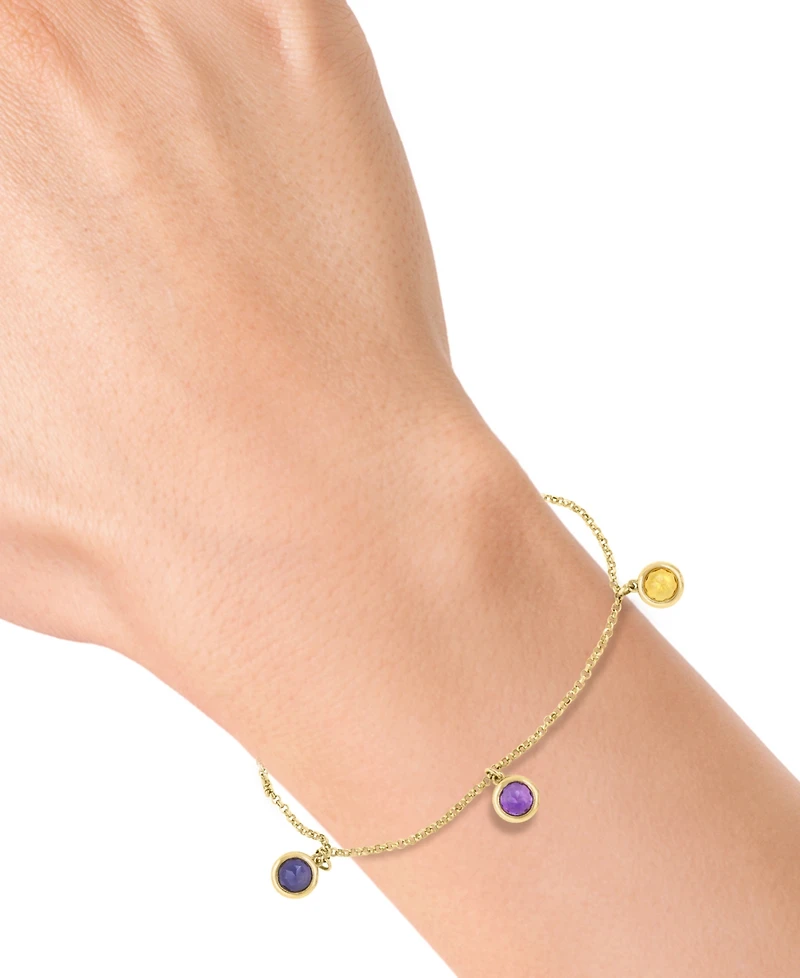 Effy Collection Multi-Gemstone (1-1/4 ct. t.w.) Bracelet in 14K Yellow Gold