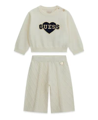 Guess Baby Girls' Long-Sleeve Sweater Top and Pant, 2-Piece Set