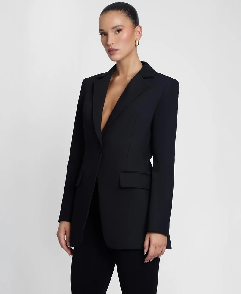 Leau Women's Classic Column Tailored Belted Blazer