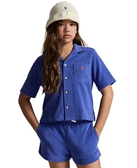 Polo Ralph Lauren Girls' 7-16 Terry Shirt & Short, 2-Piece Set