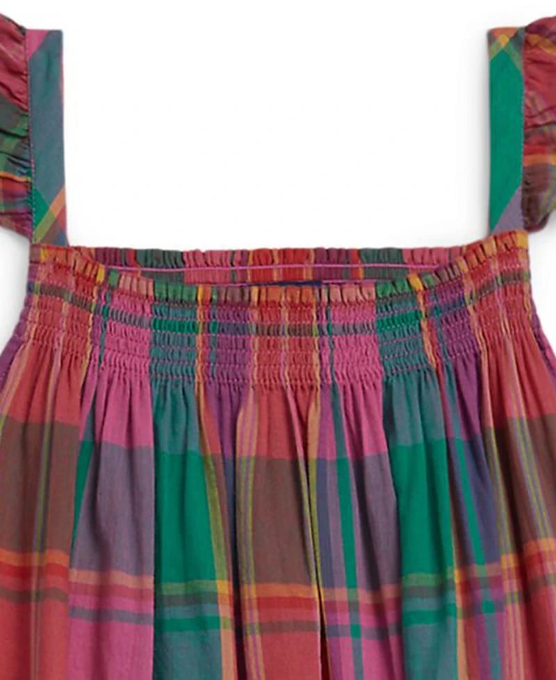 Polo Ralph Lauren Girls' 7-16 Plaid Cotton Madras Dress
