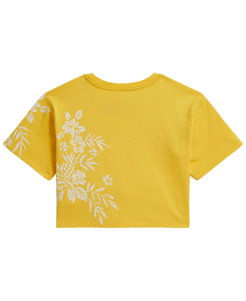Polo Ralph Lauren Girls' 2T-6X Floral-Print Cotton Boxy T-Shirt