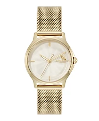 Olivia Burton Women's Ob Classic Bee Gold Tone Stainless Steel Mesh Bracelet Watch, 29.8mm