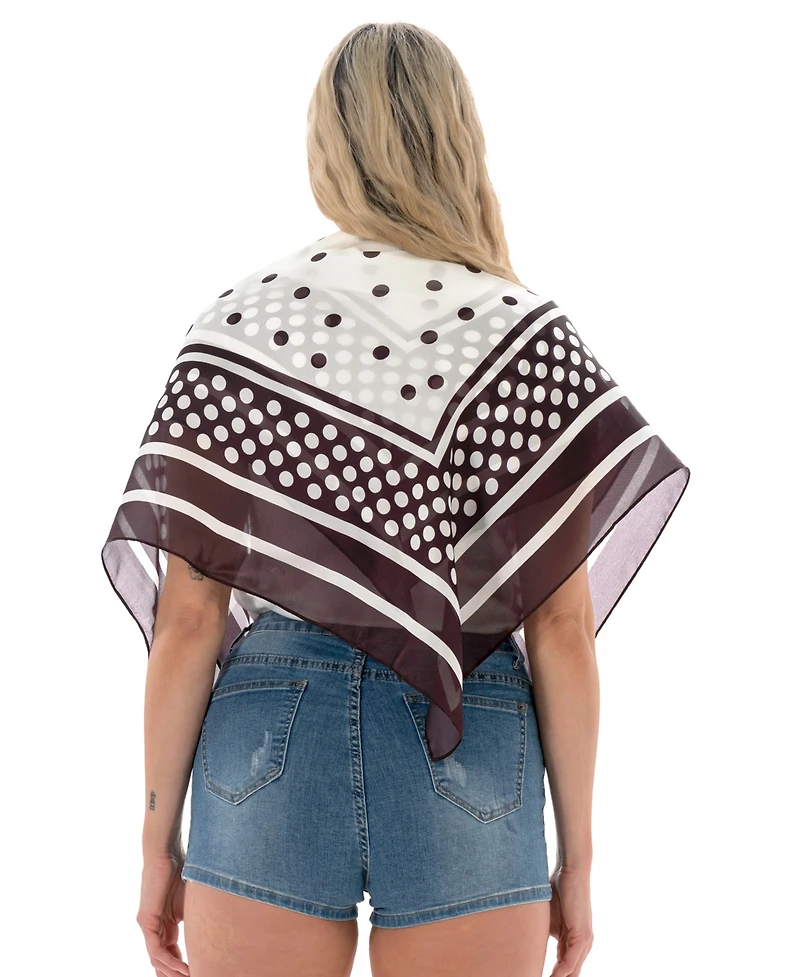 Marcus Adler Satin Polka Dot Square Scarf