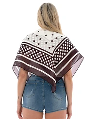 Marcus Adler Satin Polka Dot Square Scarf