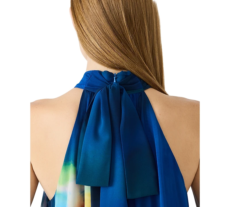 Steve Madden Juniors' Printed Halter Neck High-Low Dress