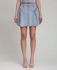 Avec Les Filles Women's Belted Mini Skirt