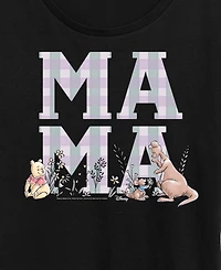 Hybrid Apparel Plus Winnie The Pooh Mama Grid Short-Sleeve Graphic T-Shirt