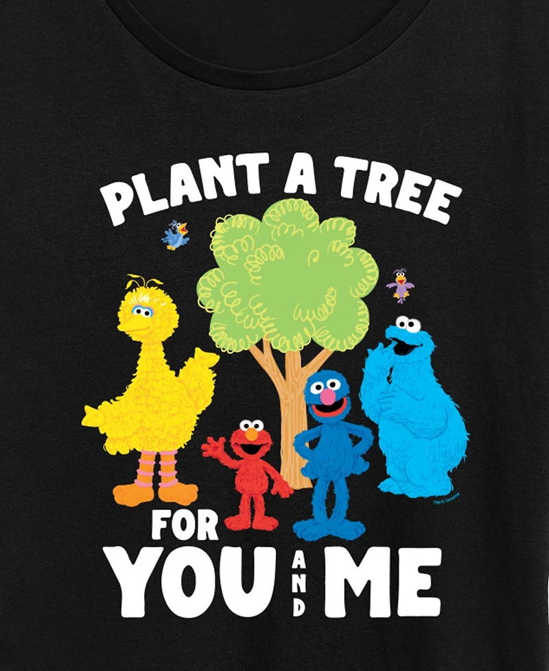 Hybrid Apparel Plus Sesame Street Plant Tree Short-Sleeve Graphic T-Shirt