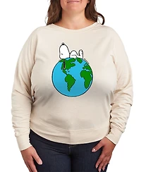 Hybrid Apparel Plus Peanuts Snoopy Earth French Terry Long-Sleeve T-shirt