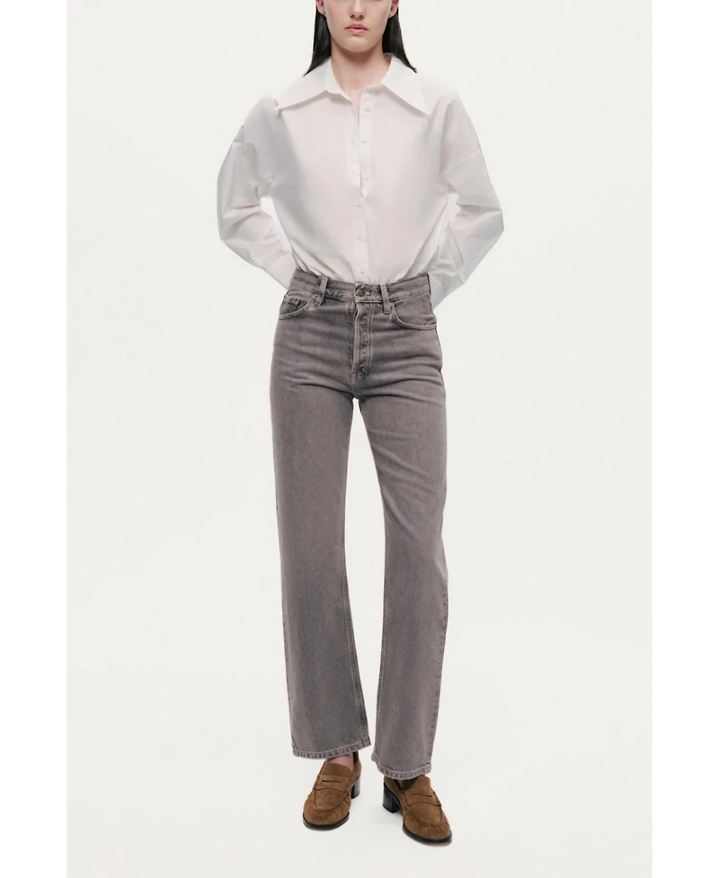 Nocturne Women's Washed Straight-Leg Jeans