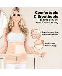 KeaBabies Maternity 2-Pack Revive 3 in 1 Postpartum Belly Band, Post Partum Belly Support Recovery Wrap, Postpartum Waist Binder Shapewear