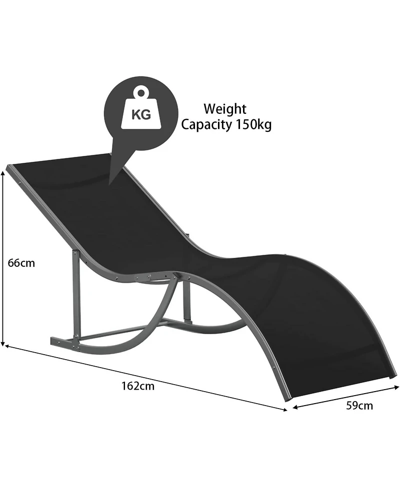 Gaomon Patio Chaise Lounge Outdoor Set of 2 with S-Shaped Ergonomics, Textilene Fabric, Aluminum Pool Lounges for Pool, Garden