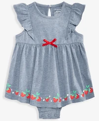 First Impressions Baby Girls' 0M-24M Strawberry-Hem Sunsuit, Macy's Exclusive