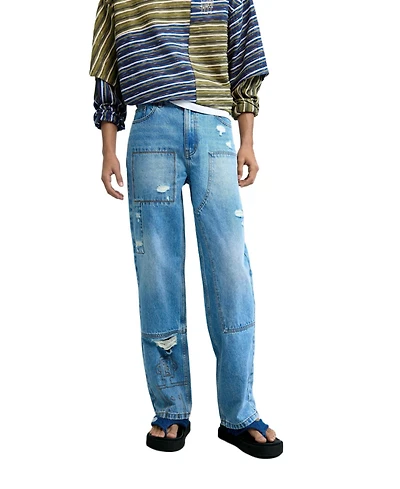 Desigual Men's Jeans Trousers Seams