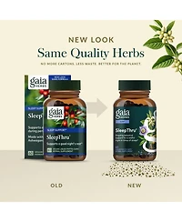 Gaia Herbs SleepThru - Natural Sleep Support Supplement with Organic Ashwagandha Root, Organic Magnolia Bark, Passionflower