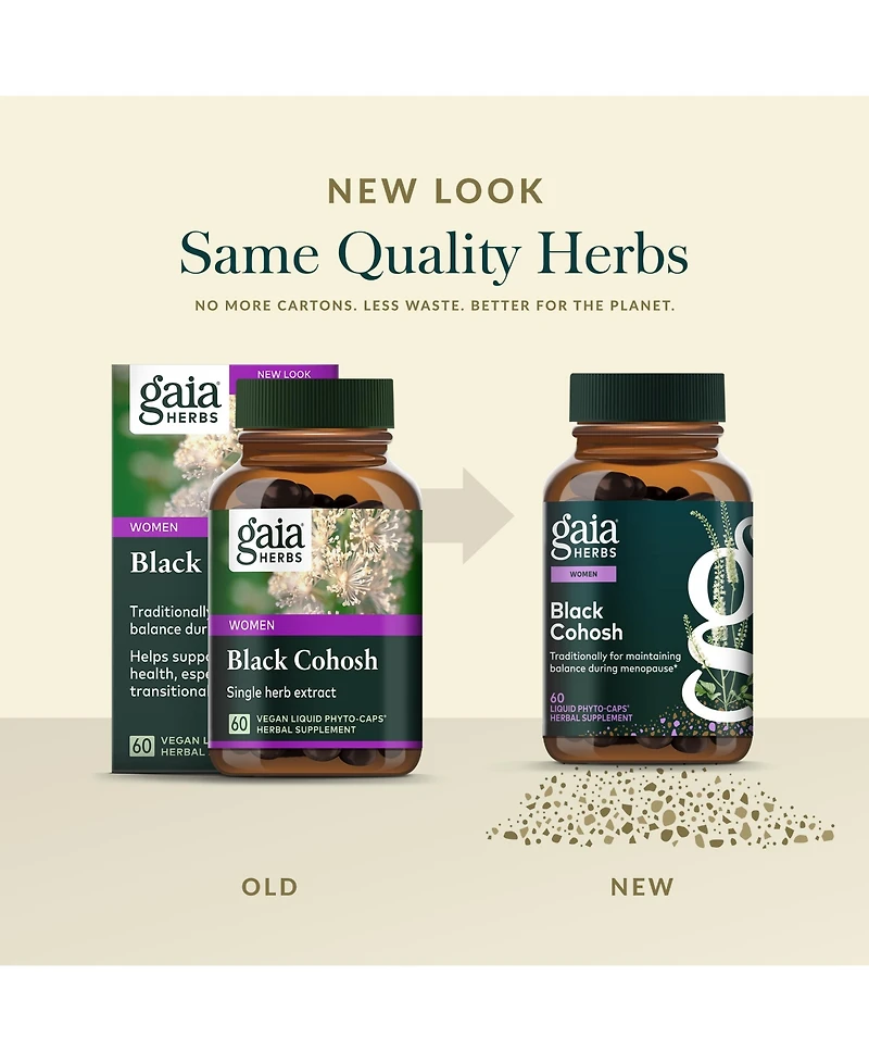 Gaia Herbs Black Cohosh - Menopause Support Supplement to Help Maintain Hormone Balance and Health for Women - With Organic Black Cohosh