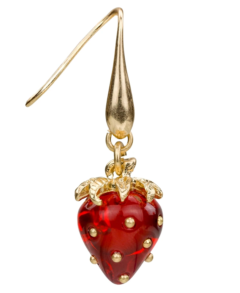 Patrica Nash Gold-Tone Plated Strawberry Wire Drop Earrings