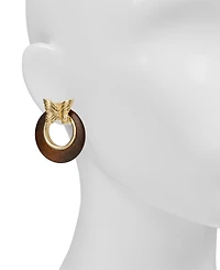 Patrica Nash Gold-Tone Plated Butterfly Doorknocker Earrings