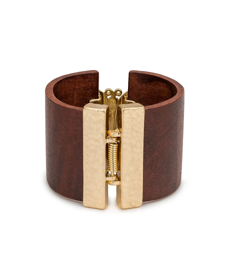 Patrica Nash Gold-Tone Plated Hinged Cuff Butterfly Earrings