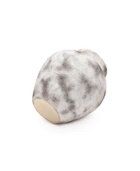 LuxenHome Rustic Gray with Weathered White Finish -Inch Tall Stoneware Vase for Farmhouse Decor